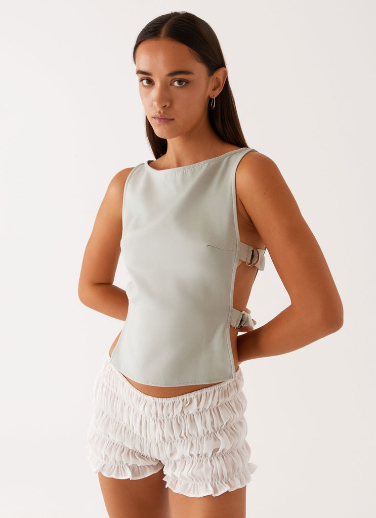 Wardrobe Club™ | Buckle Top - Sage