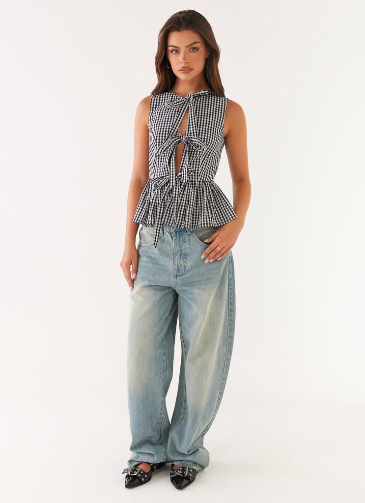 Wardrobe Club™ | Maya Tie Top - Black