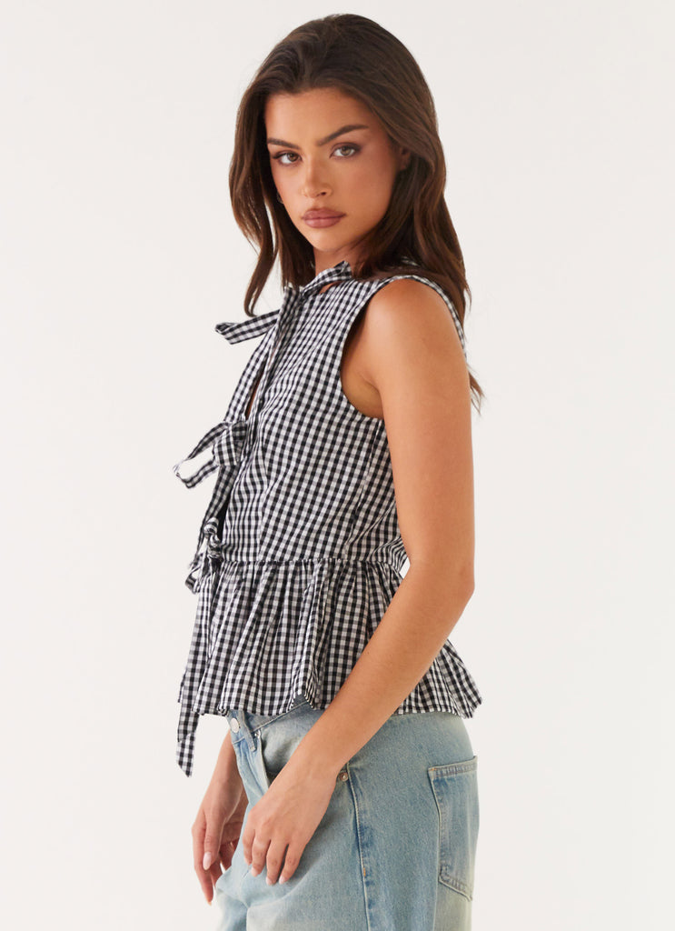 Wardrobe Club™ | Maya Tie Top - Black