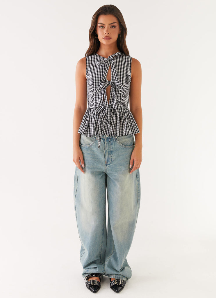 Wardrobe Club™ | Maya Tie Top - Black