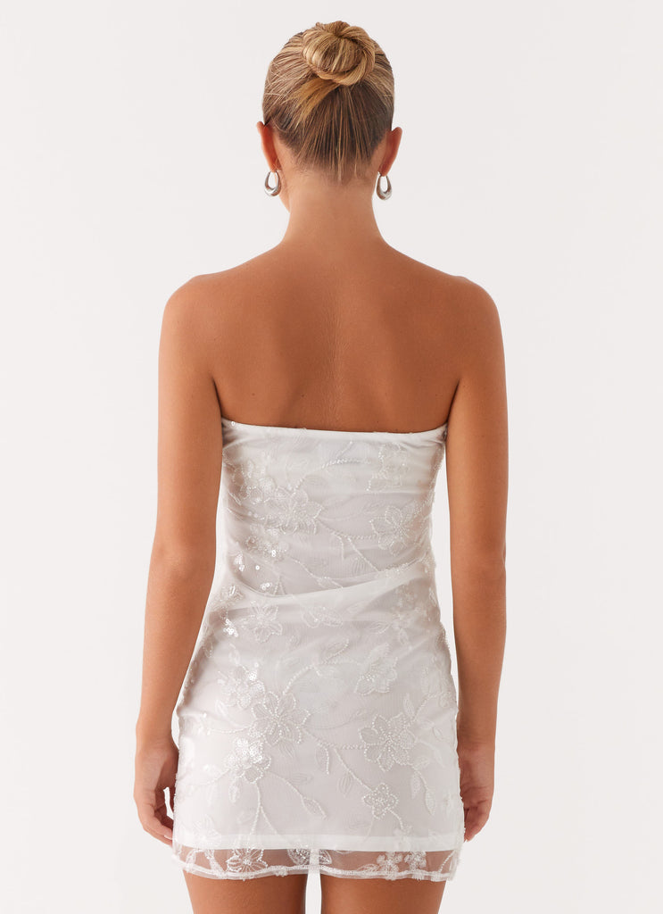 Wardrobe Club™ | Soleil Royal Mini Dress - White Silver
